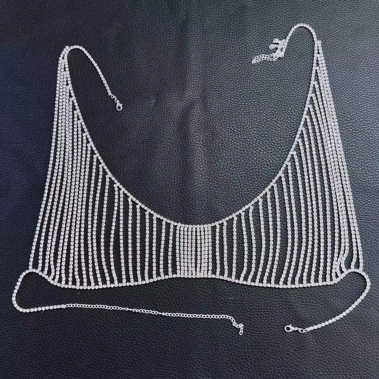 Fashion Shiny Rhinestone Tassel Bra Strap Vest Summer Bikini Women Sexy Body Crystal Underwear Nightclub Jewelry Accessories