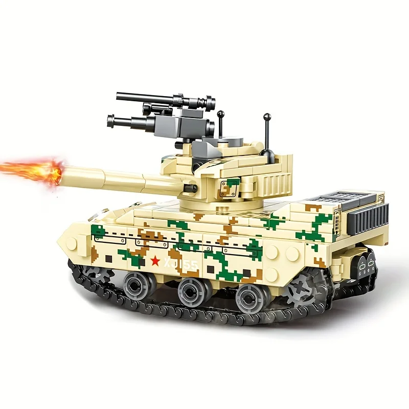 Modern Military Series Toy: Assembled Battle Tank Armored Vehicle