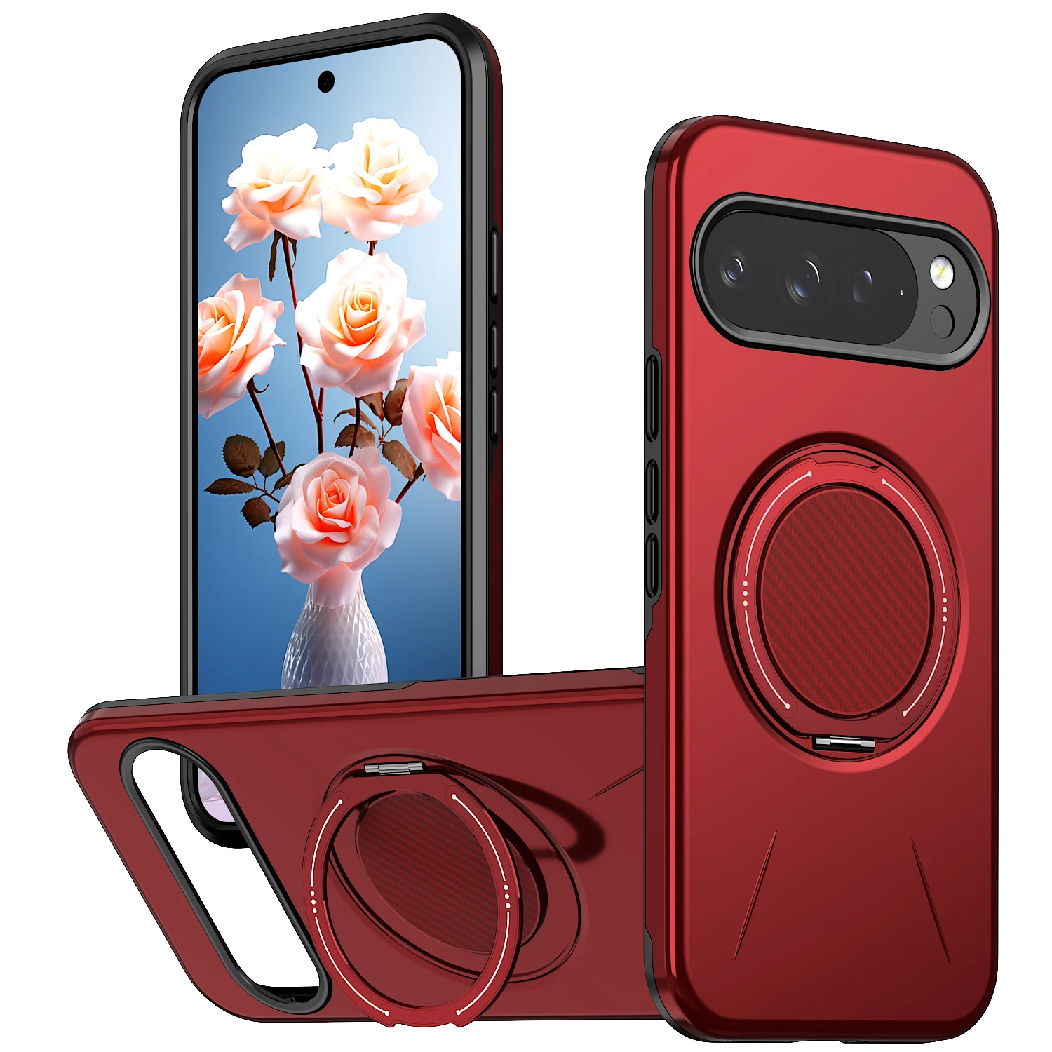 Magnetic Rotating Phone Case with Shockproof Stand Holder