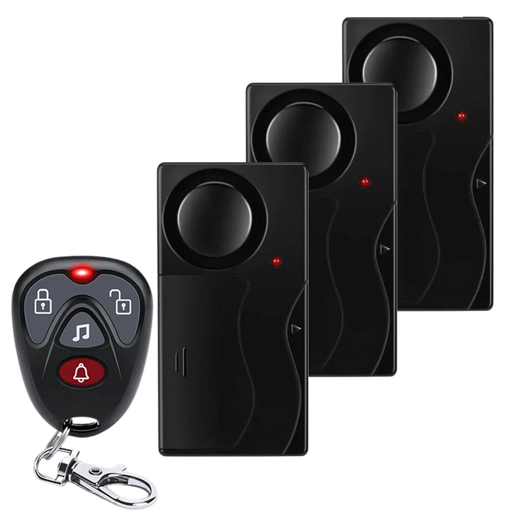 Wireless 110dB Anti-Theft Vibration Alarm with Remote Control