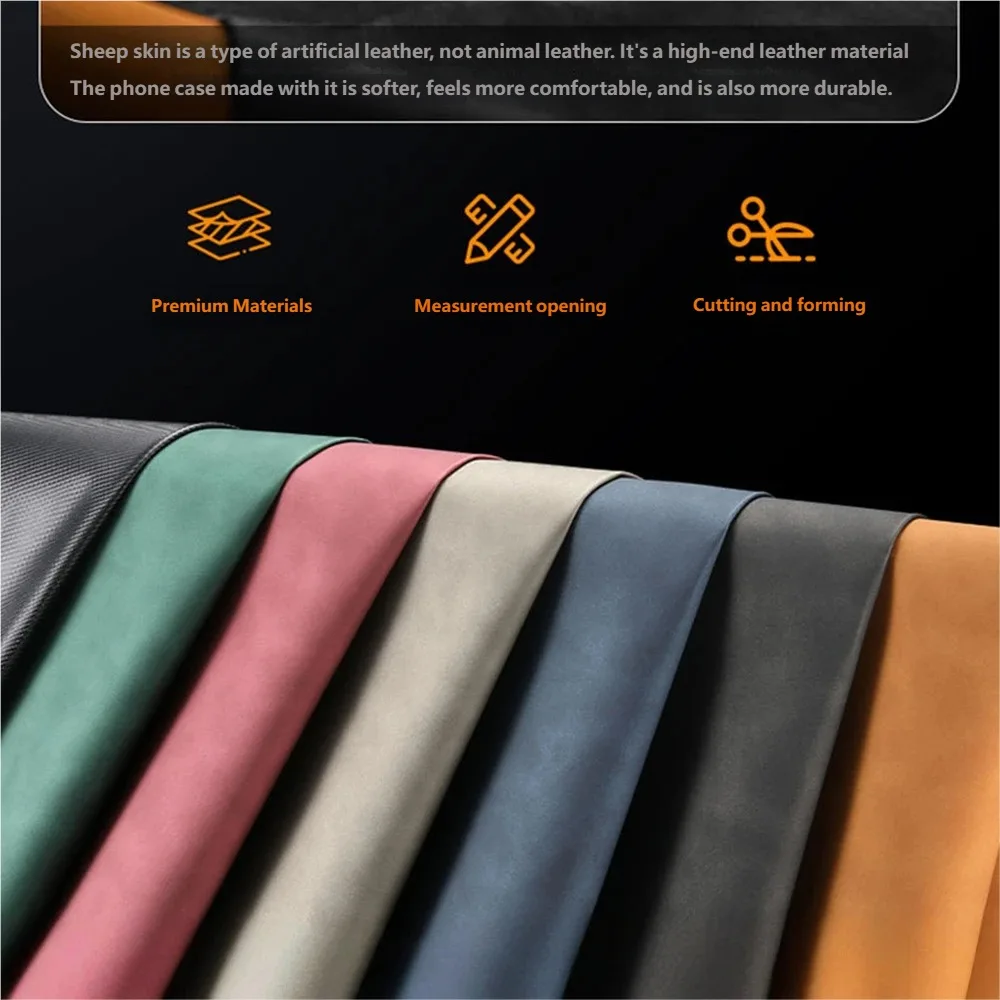 Luxury Sheepskin PU Leather Business Matte Shockproof Phone Case