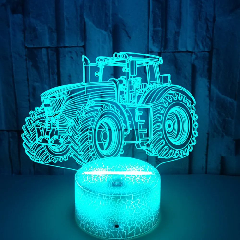 

Nighdn 3D Illusion Lamp Tractor Night Light for Bedroom Decoration Led Table Desk Lamp Tractor Gifts for Boys Child Nightlight