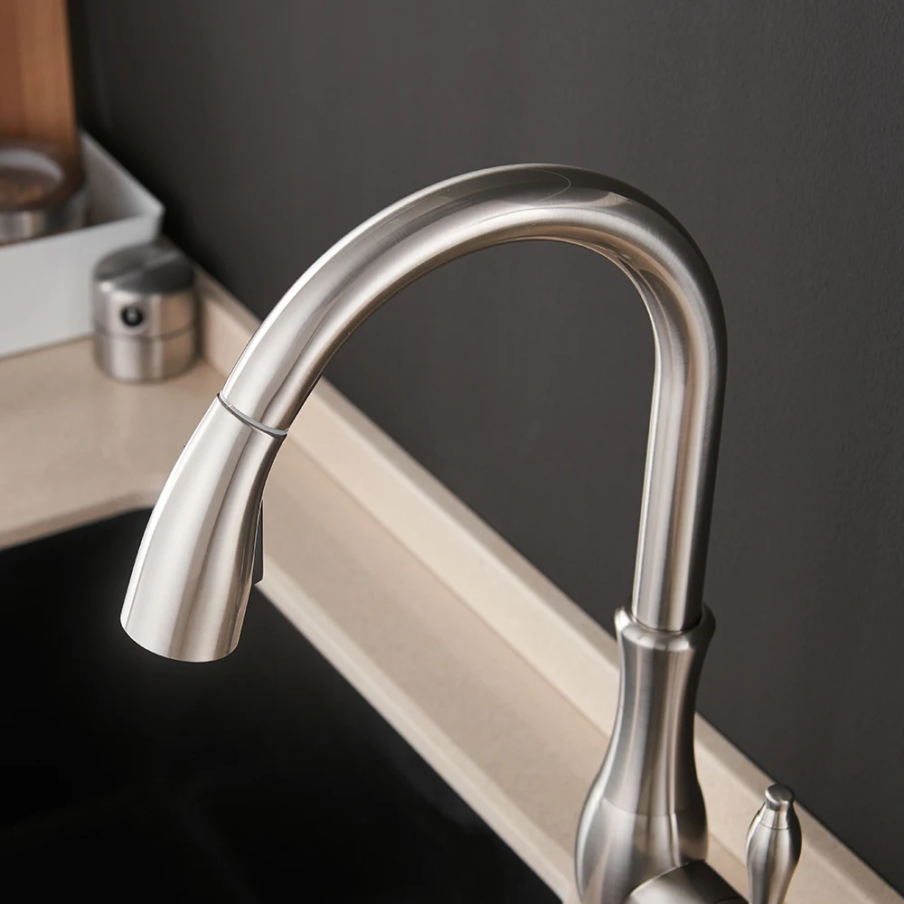 Gold Kitchen Faucets Single Handle Pull Out Kitchen Tap Single Hole Handle Swivel Degree Water Mixer Tap Mixer Tap 866011