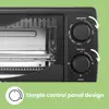 Versatile Mini Toaster Oven Combo 4-Slice Compact 2-Rack 950W Bake Broil Stainless Steel Black 15L Capacity 2