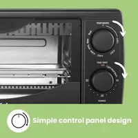 Versatile Mini Toaster Oven Combo 4-Slice Compact 2-Rack 950W Bake Broil Stainless Steel Black 15L Capacity 2