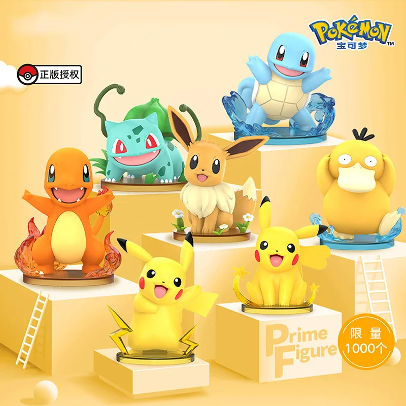 

Genuine Original Pokemon Pikachu Psyduck Charmander Bulbasaur Squirtle Eevee High Quality Figure toys 17cm