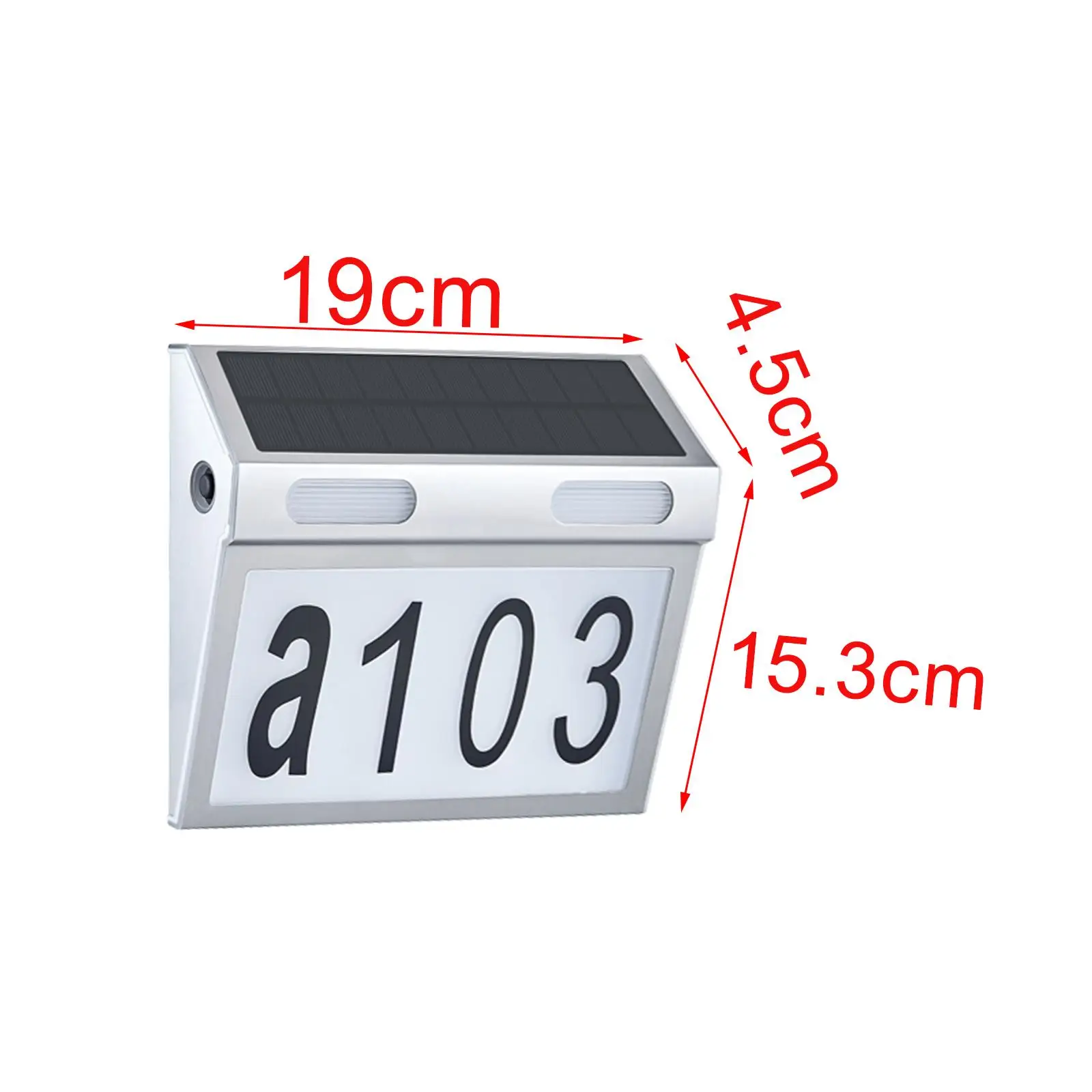 

Solar Address Sign Number Lamp LED Illuminated Doorplate Light Lighted Address Plaque for Home Garden Street Decoration