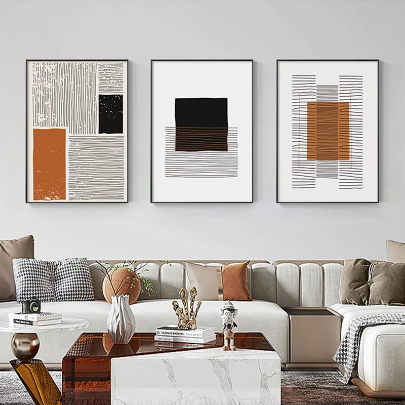 

Abstract geometric Canvas Art Picture Print Modern Minimalist Poster Wall Home Decoration painting for living room bedroom Aisle
