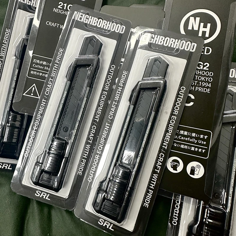 Art Knife Neighborhood NBHD Aluminum Alloy Cutting Thickened Sharp Durable Handmade Anti Rust Blackening Tool