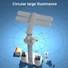 LED Clock Table Lamp USB Chargeable Dimmable Desk Lamps 2 Heads 180 Rotate Foldable Eye Protection Desktop Reading Night Lights 4