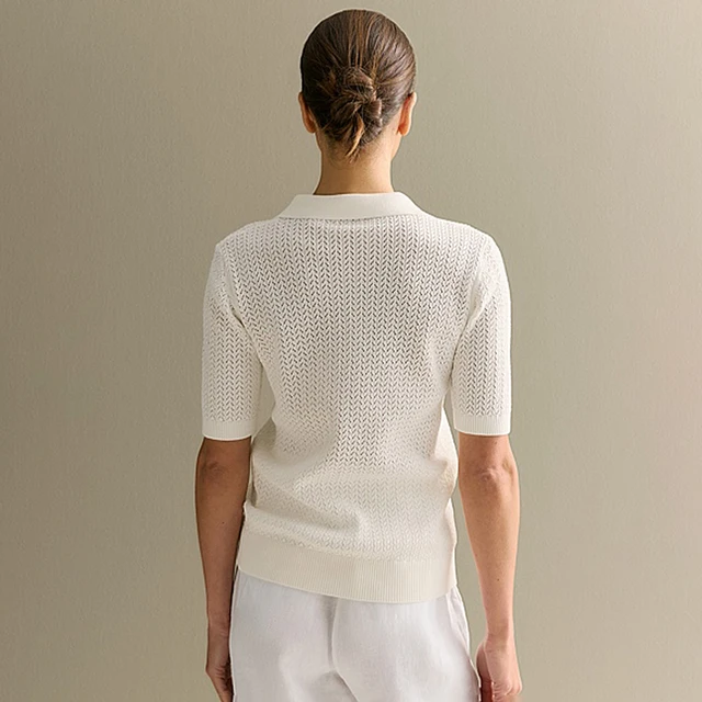 Tornova Short Sleeve Knitted T shirt Woman Summer Casual Loose Lapel Solid Ins Hot Tops Pullover Female Sweater T shirt Outwear 2