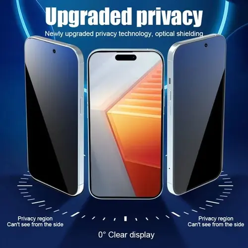 Oleophobic Coating Privacy Screen Protector For iPhone 17 Pro Max 16 18 15 13 11 14 12 Air 16e Mini SE XR Dust Free Installation - Image 2