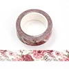 1PC. 10M Deco Gold Foil Flower and Bow Washi Tape for Scrapbooking Stickers Masking Tape Cute Journaling papeleria Supply 2