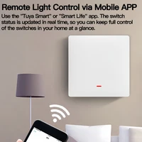 Tuya ZigBee Smart Light Switch No Neutral Wire No Capacitor Needed,1/2/3 Gang Wall Touch Interrupter Work with Alexa Google Home 4