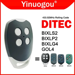 DITEC GOL4 BIXLS2 BIXLP2 BIXLG4 Garage Door Remote Control 433.92MHz Rolling Code DITEC Remote Control Gate Keyfob Transmitter