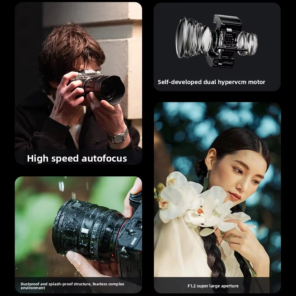 Viltrox 56mm F1.2 Pro 자동 초점 카메라 렌즈 APS-C 대구경 프라임 인물 렌즈 (후지필름X, 니콘 Z,  E 마운트용)