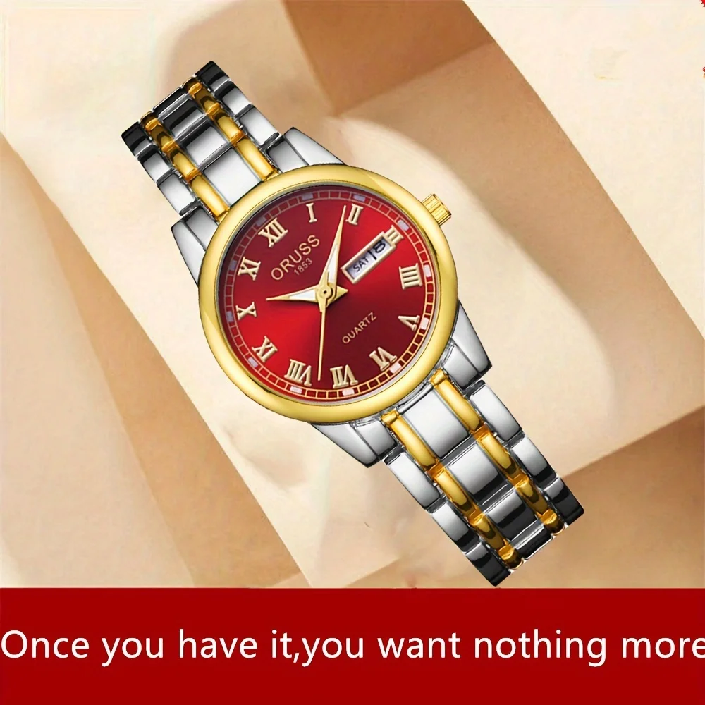 High-end women's watch Trend calendar watch Durable simple romantic personality unique women's watch - 3