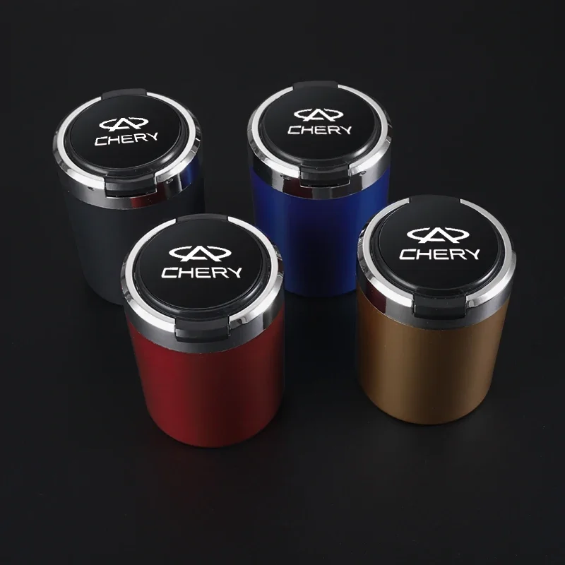 Chery Tiggo 2 4 7 8 pro 5 3 T11 5X Amulet Fora QQ IQ Car 용 LED 조명 분리형 자동차 재떨이가있는 휴대용 자동차 재떨이