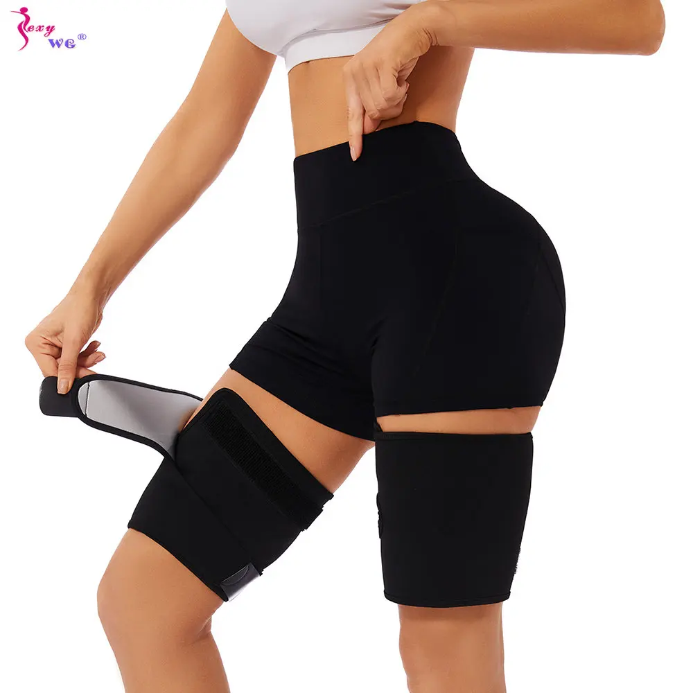 

SEXYWG Thigh Trimmer for Women Sweat Wrap Sauna Belt Compression Band Sport Brace Slimmer Body Shaper Fitness Exercise Workout