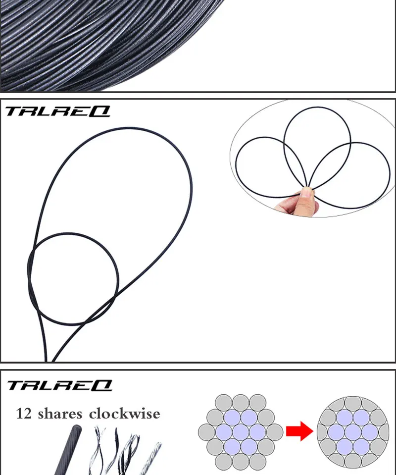 Description Picture 5 of item1pc Bike Teflon-Coating Inner Wire Core,1700mm Brake Line,2100mm Derailleur Shift Wire,MTB Road Bicycle Cable Line,Accessories