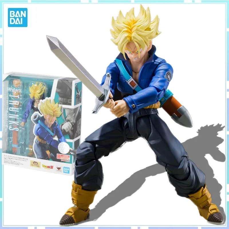 

Оригинальные фигурки в наличии Bandai SHF S.H. Фигурки аниме Dragon Ball Z Trunks Future Boy, фигурка, Готовая модель, набор игрушек