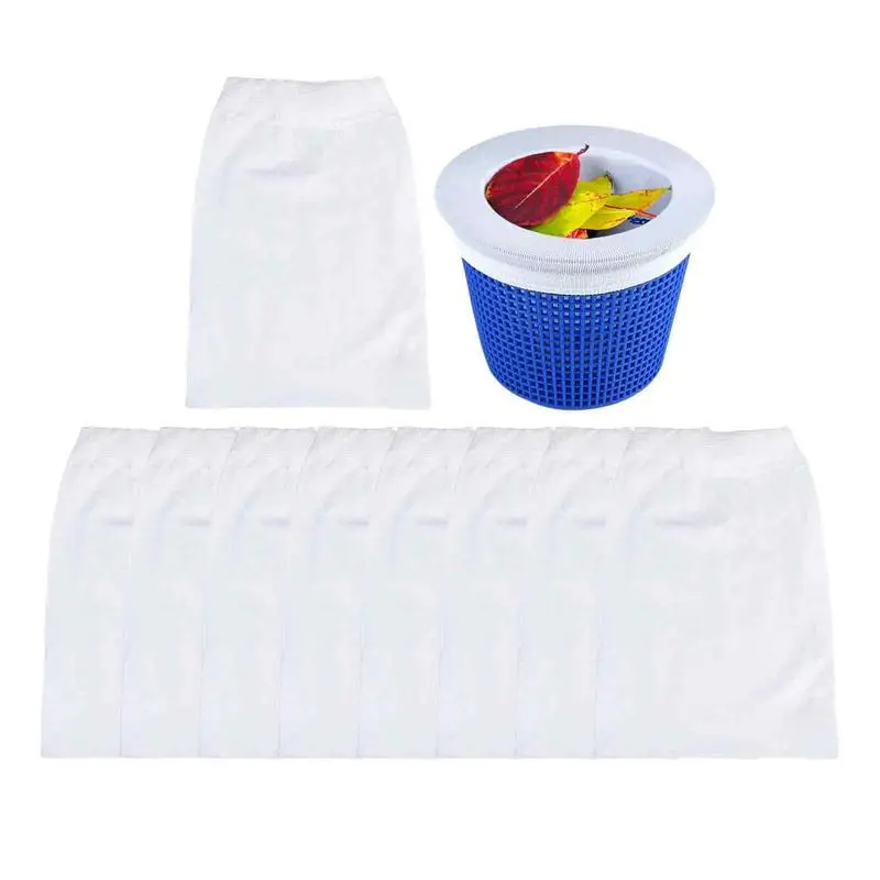 

5/10/20/30/50PCS Filter Storage Pool Skimmer Socks Nylon Swimming Pool Filter Socks For Baskets Skimmers White Pool Supply