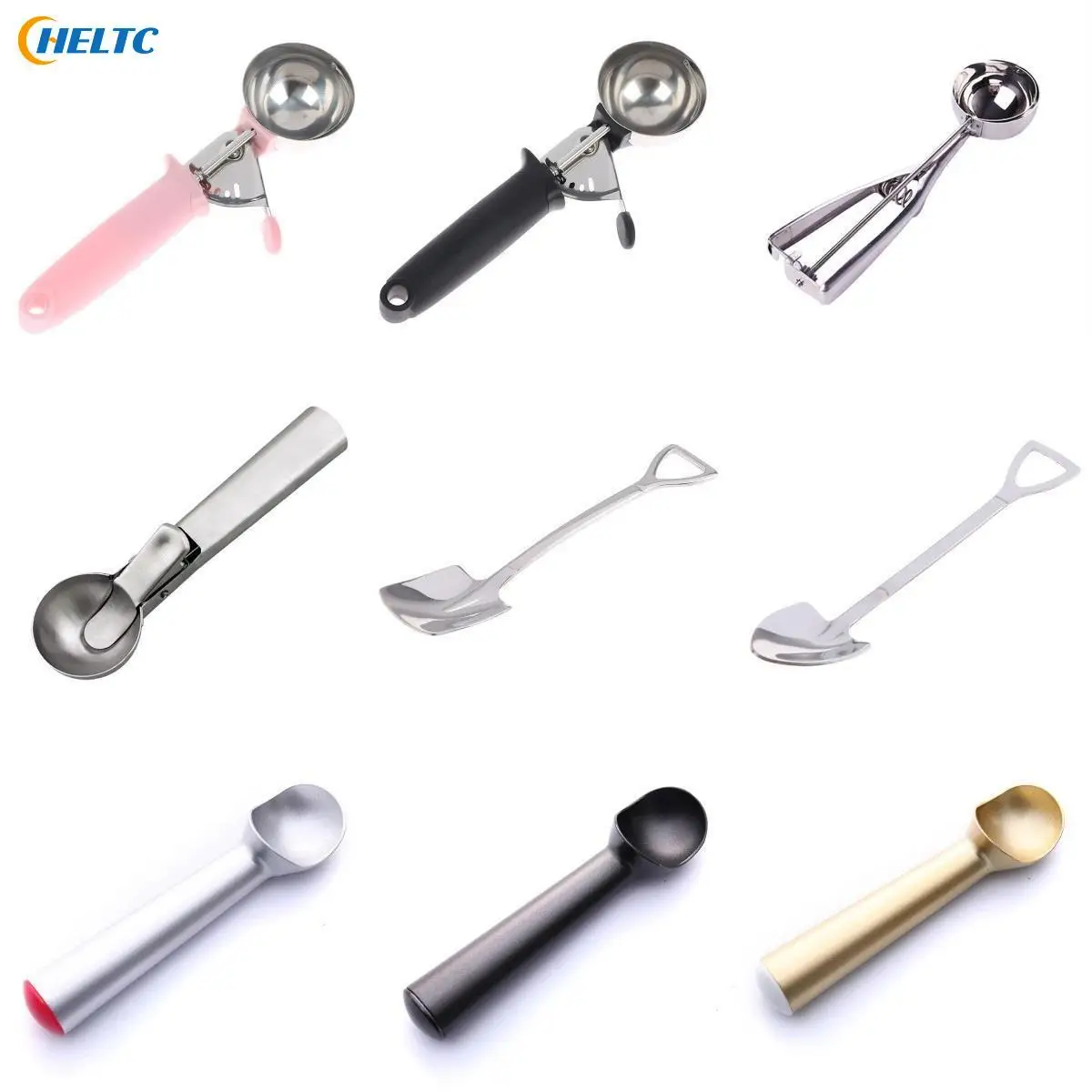 

1pcs Kitchen Ice Cream Mash Potato Ball Scoop Stainless Steel Fruit Ice Ball Spoon Ice Cream Ball Scoop Ice Cream Home Cake Tool