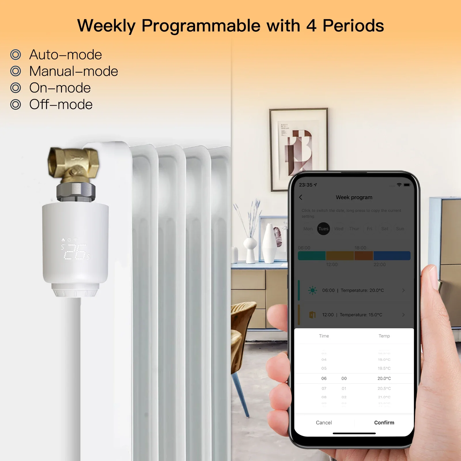 Thermostatic Valve Controller Smart Thermostat Temperature Controller MOES TRV Tuya ZigBee Thermostatic Radiator Valve