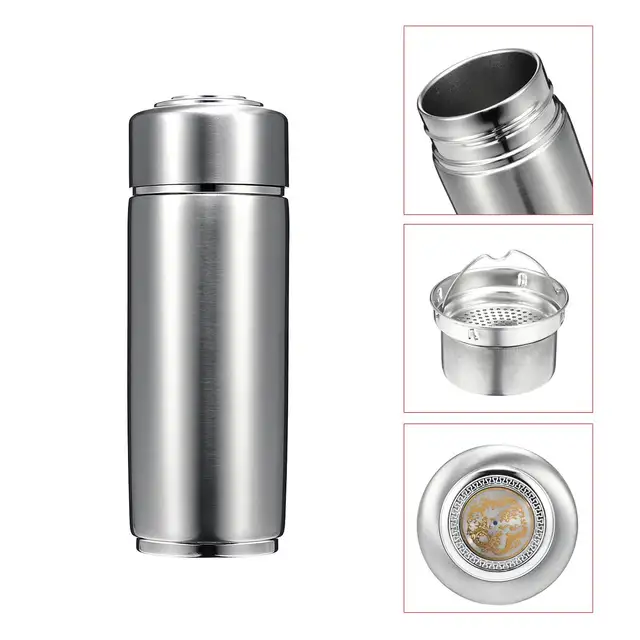 400ml Stainless Steel Quantum Alkaline Filtered Water Cup Balance Bio Energy Nanos Ionizer Flask Bottle Electrolytic Energy Cup 2