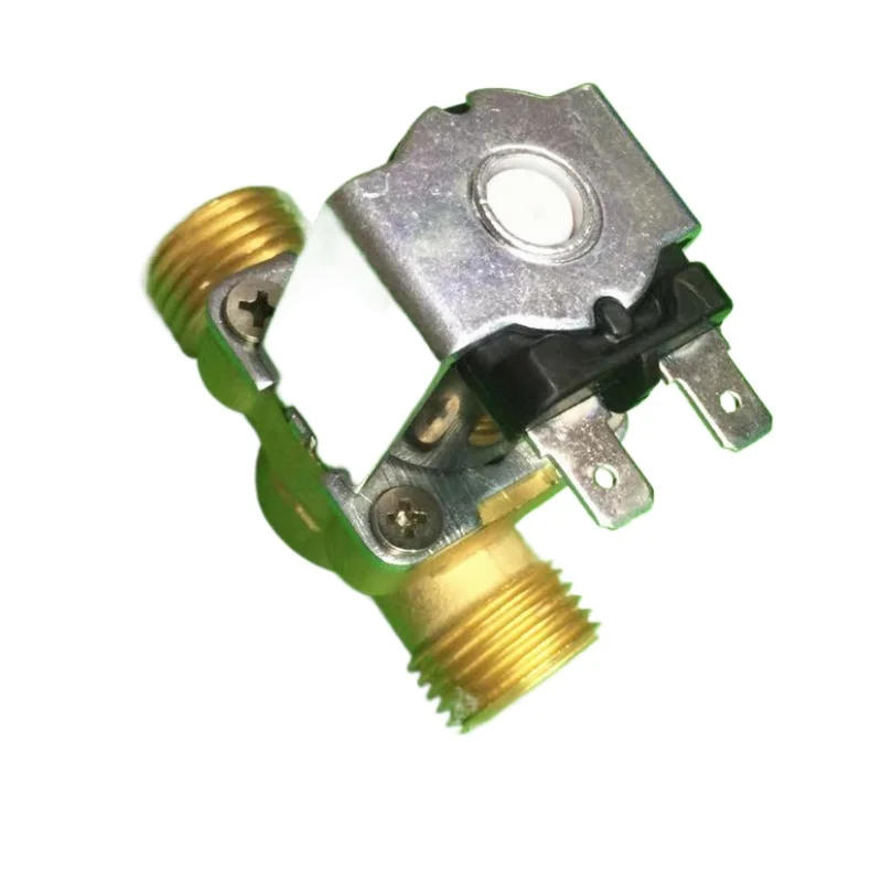 Solenoid Valve Brass Electric Four-quarter Parallel Double External Thread Body All Copper Normally Closed Inlet Solar Hot Water