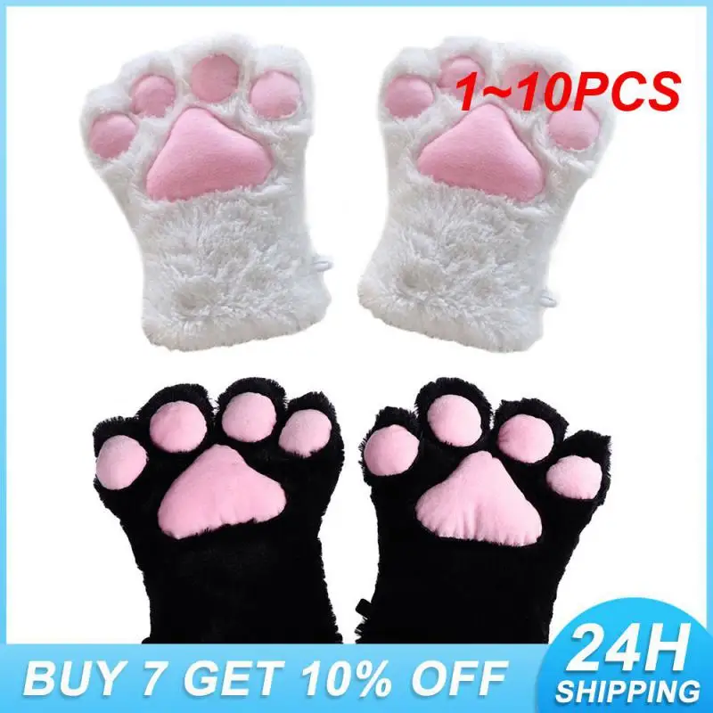 

1~10PCS Fingerless Women Christmas Warm Winter Gloves Winter Trending Kawaii Warm Fingerless Gloves For Women Soft Top Selling