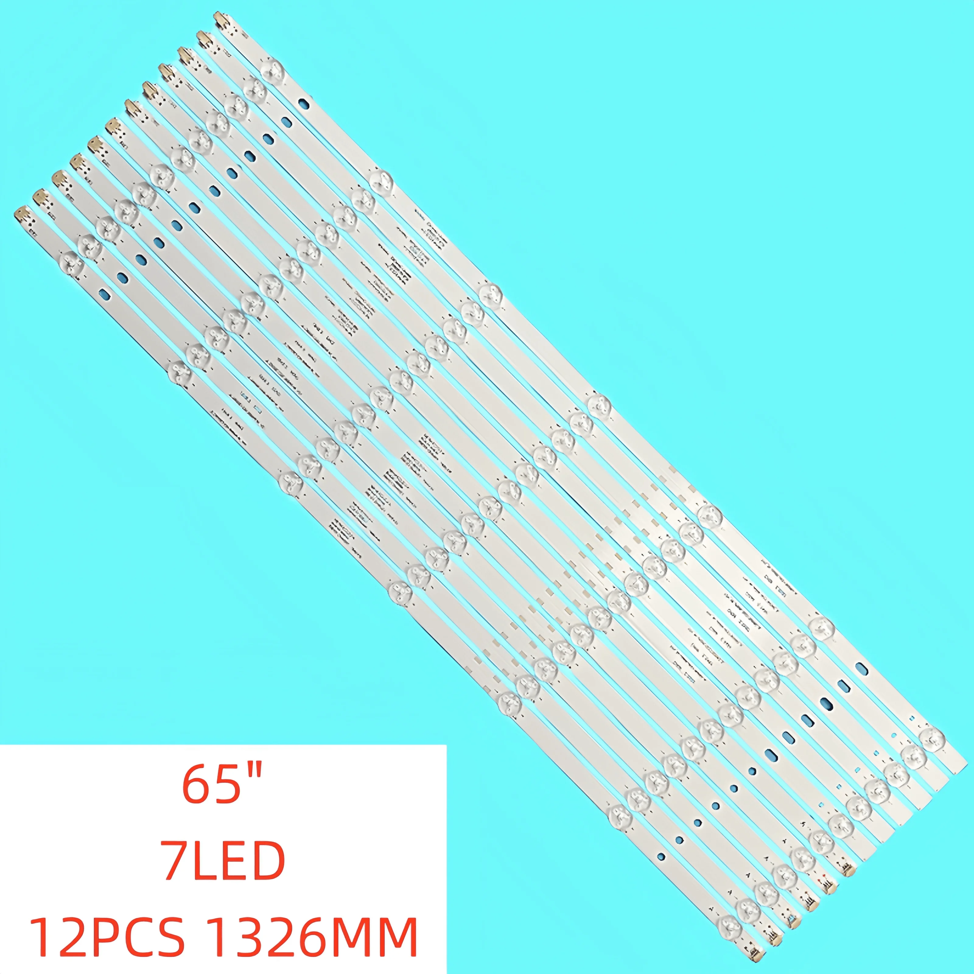 12pcs/set 7lamp New LED Backlight Strip for XiaoMi L65M5-AD JL.D650E1330-368AR/AL-M-V01 12pcs set smart tv led backlight bar strip jl d650e1330 368arl m v01 mi65t33 6x14 mcpcb a b v2 for xiaomi 65inch l65m5 ad