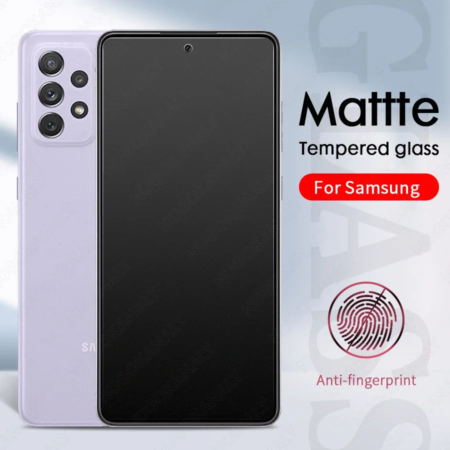 Матовое закаленное стекло 2.5D для Samsung Galaxy S22 Plus S20 FE A51 A71 A72 A52 A52s 5G A32 A12 M12 A31 A21S A50 M21 M31
