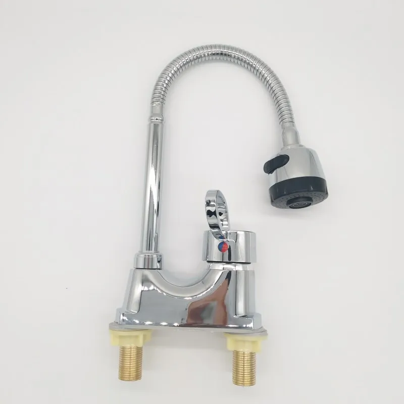 Manufacturers Wholesale Copper Bench Universal Tube Hot And Cold Dishes Faucet Kitchen Sink