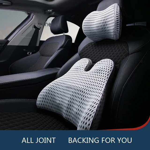 Car Lumbar Support Pillow, Memory Foam Backrest Pillow For Car