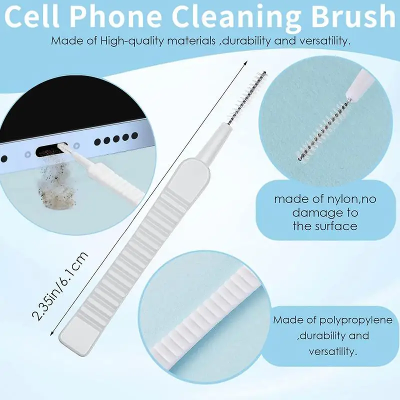 13PCS Mobile Phone Speaker Dust Removal Cleaner Tool Kit For iPhone 14 13 Pro Max Earphones Charge Port Dustproof Cleaning Brush 5