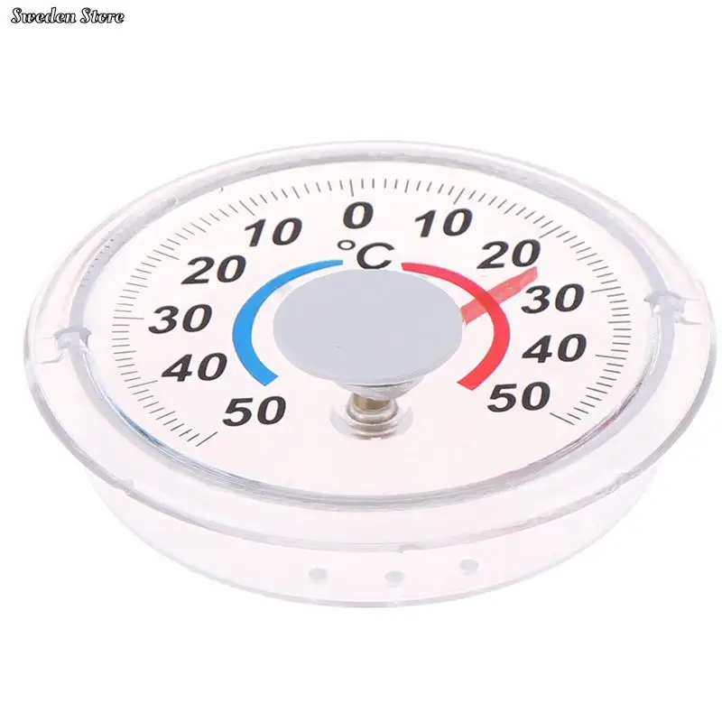 1pcs Round Plastic Thermometer Outdoor Door Window Pointer Type Cold And Heat Watch