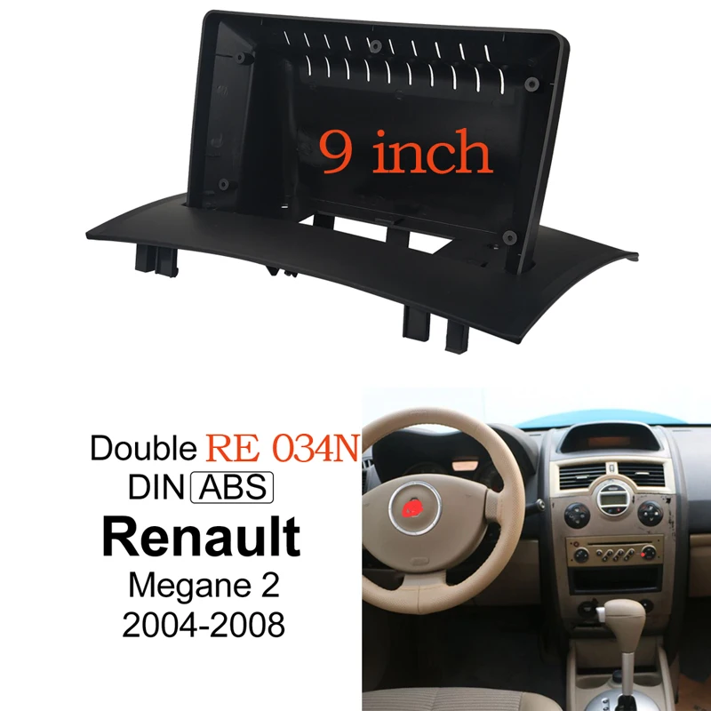 Adaptador de marco de fascia para radio de coche 2 DIN para Renault Megane  II 2002