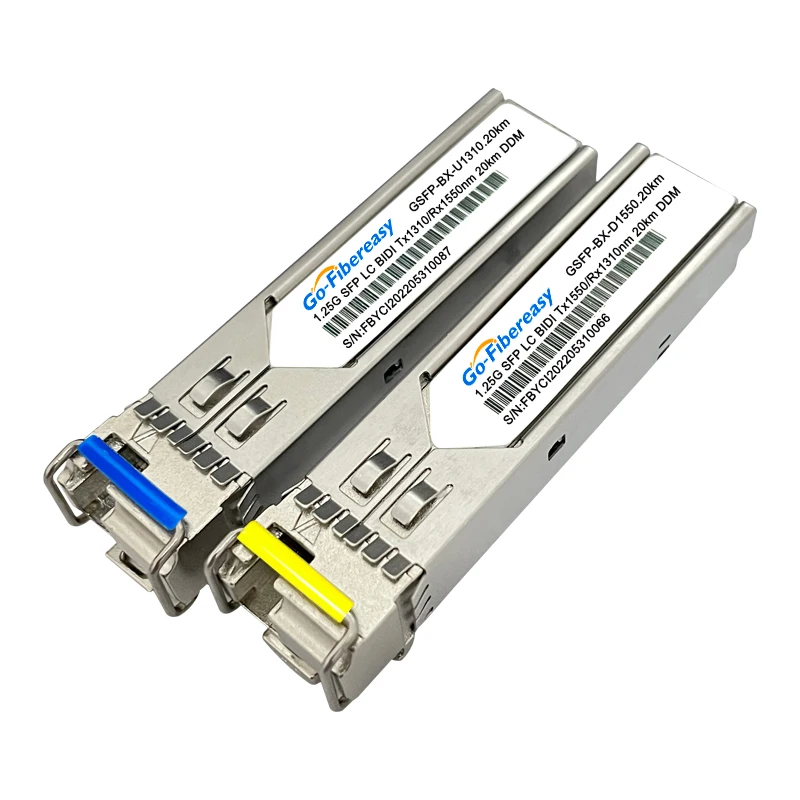 Industrial Gigabit BiDi SFP Transceiver Module 1.25Gb Single Fiber 3km~80km SC or LC Connector For Cisco/Mikrotik/TP-Link/D-Link