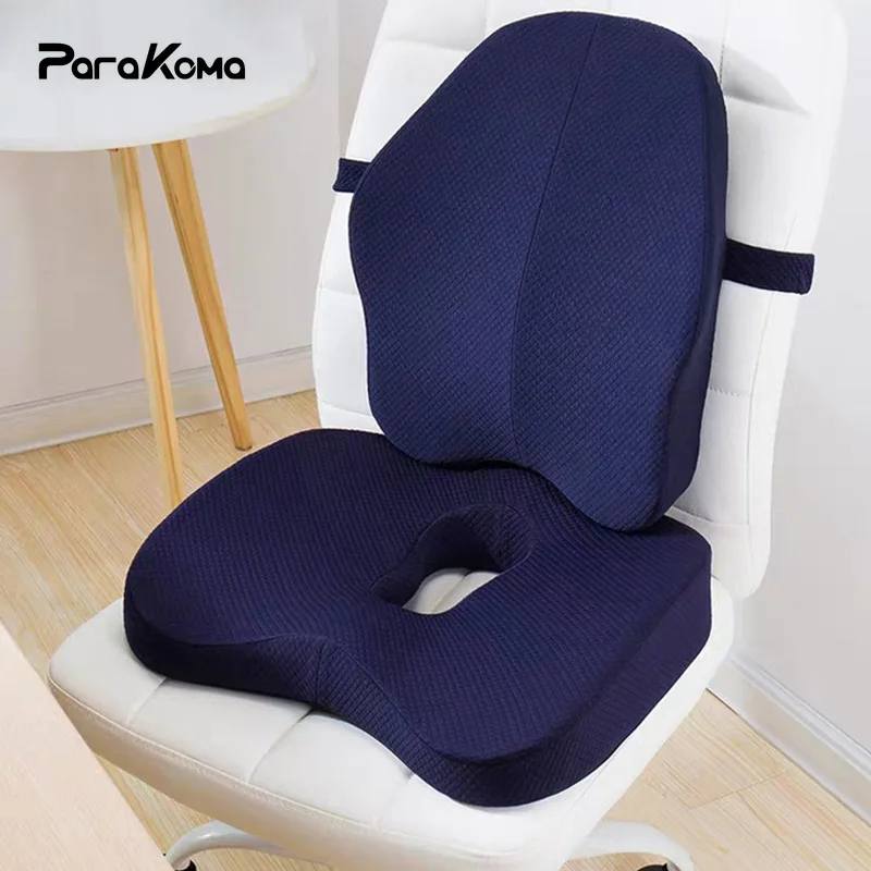 Memory Foam Seat Cushion Orthopedic Pillow Office Chair Cushion Lumbar  Cushions Car Seat Butt Hemorrhoid Coccyx Vertebra Sets - AliExpress