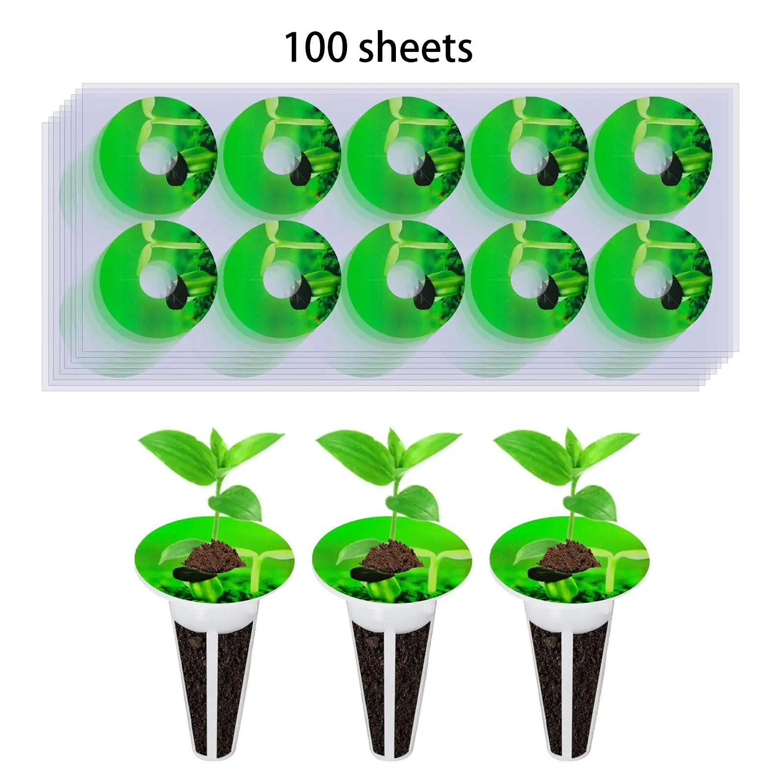 

100x Hydroponic Plant Labels Easy to Paste Seed Pot Labels Sticker for Mark