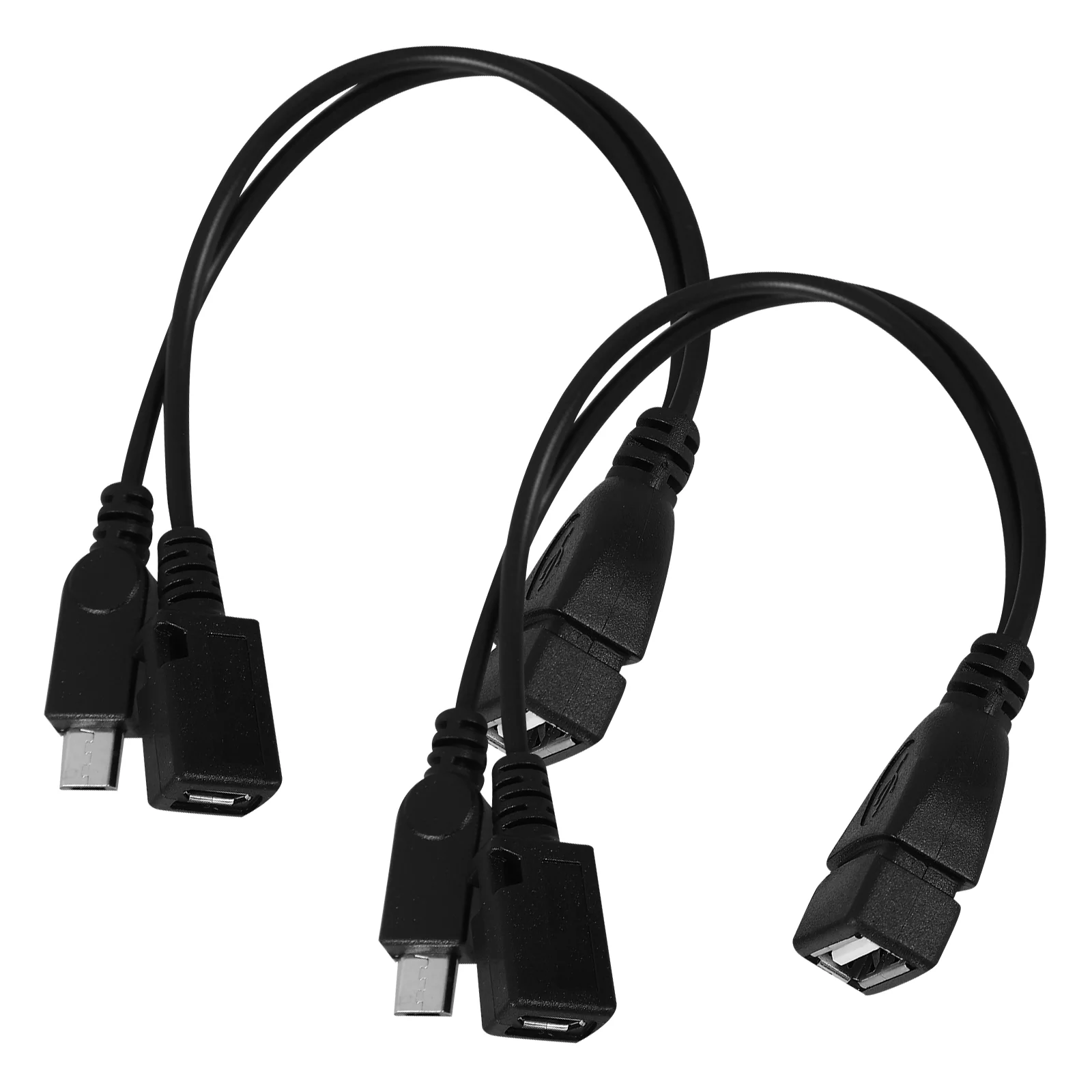 노트북 충전용 USB-A 변환 휴대폰 어댑터 케이블, OTG 마이크로 USB to 컨버터 충전 케이블, 2 개