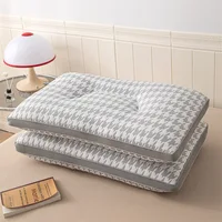 Polyester Rectangular Neck Pillow A Medium Pillow High Pillow Low Sleep Cervical Pillow Bed Sleep Pillow for Home and Hotel 1