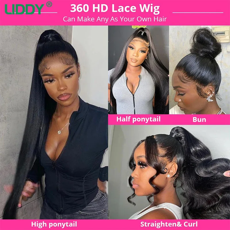 Lace Front Wig,Human Hair Wigs,360 Lace Wig 250 Density 360 Full Lace Front Wig Human Hair Pre Plucked 13x4 13x6 30 Inch Bone Straight Lace Front Wigs Human Hair For Women