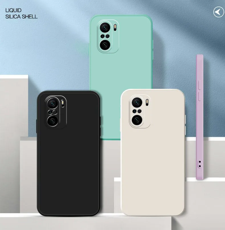 Square Liquid Silicone Phone Case with Camera Protection Cover - Enhanced Design
