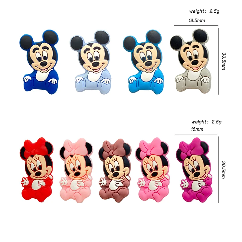 Silicone Mickey Mouse pacifier clip baby toy pacifier clip baby suitable for newborn babies 5/10pcs pacifier clip pacifier accessories teether clip