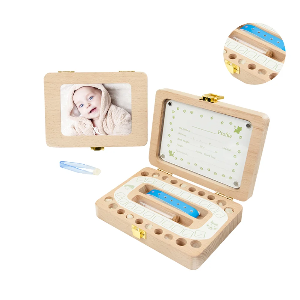 Souvenir Baby Storage Boxes for Organizing Wooden Child Tooth Preservation Organizer