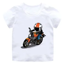 

2022 Motorcycle Motocross Print Kids T-Shirt Baby Boys Cartoon Funny T shirt Summer Short Sleeve Children Streetwear Tops Girls