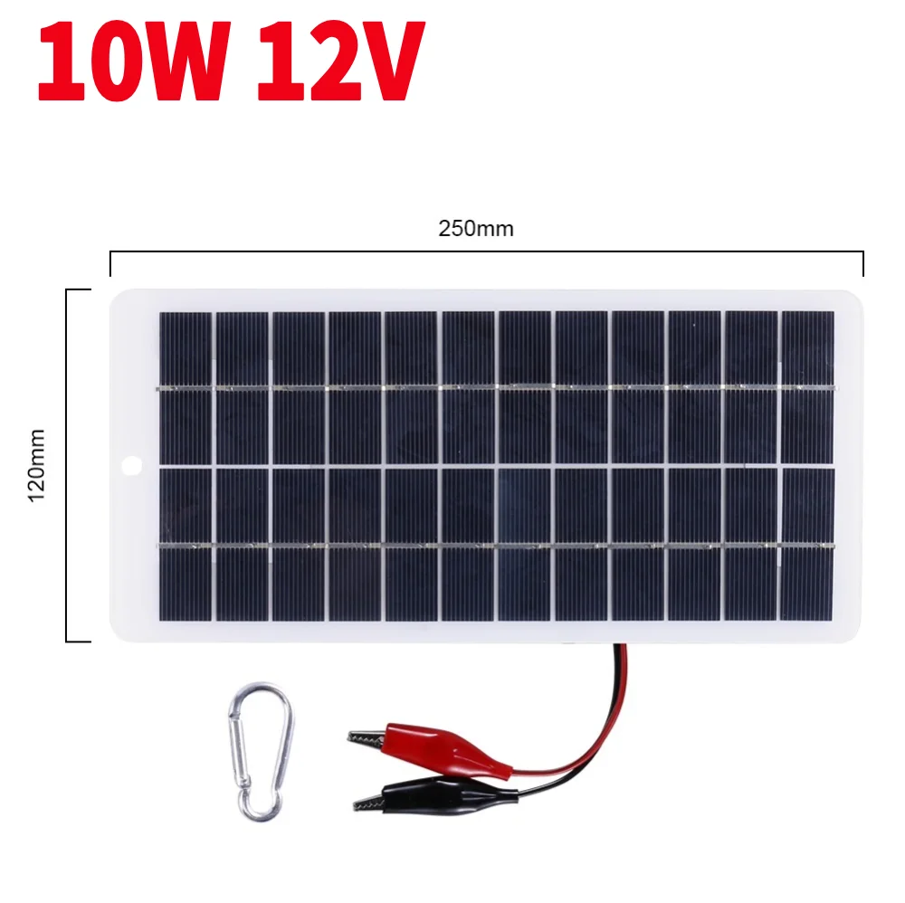 ตัวเลือกสินค้า ชาร์จแบตพลังแสงอาทิตย์ 10W พร้อมคลิปติด สำหรับกลางแจ้ง