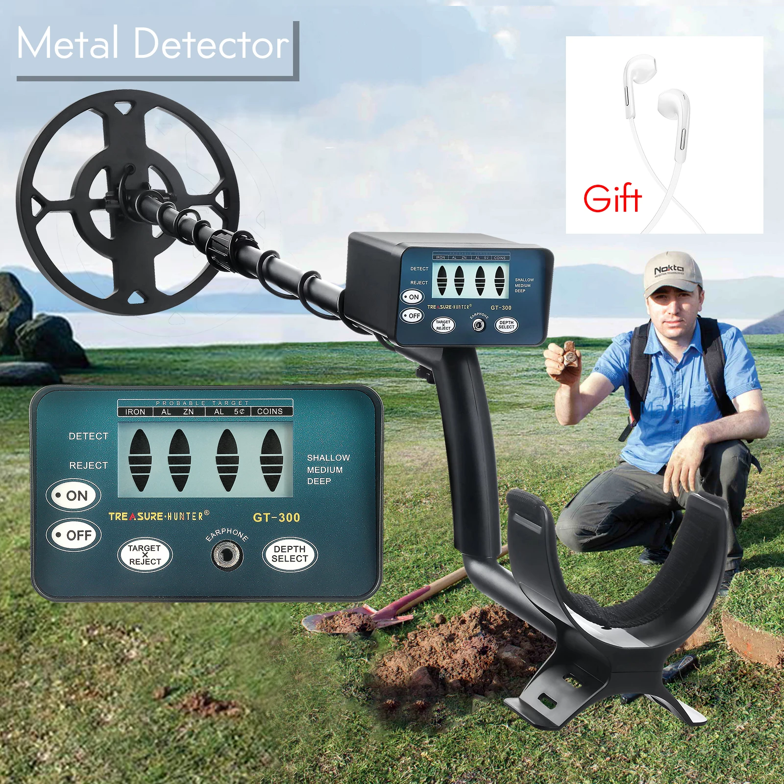High Sensitivity Metal Detector Underground Pinpointing Gold Waterproof Detector De Metale for Treasure Search Circuit Wire Iron